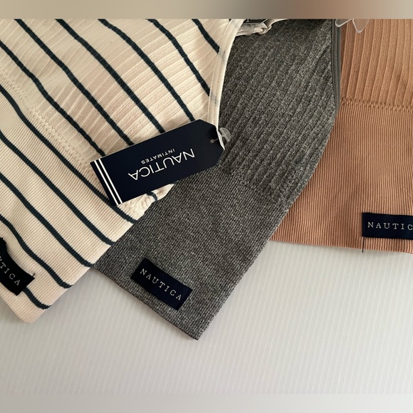 Nautica Seamless Pull-on 3 pc Bra (sport)Set w/Removable Pads Adjustable Straps - Picture 6 of 13